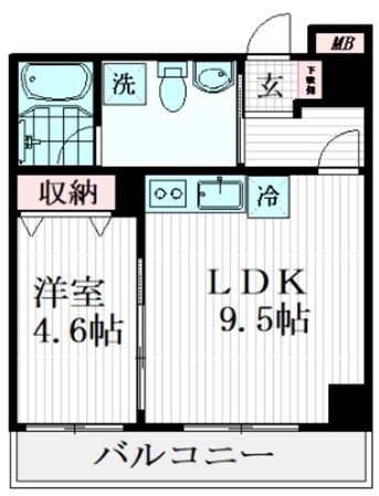 リンデン・ドルフ大山の物件間取画像